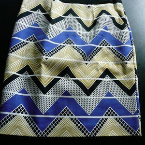 Trina Turk Bold Graphic Geometric Women's Size 2 Pencil Skirt with Front Pockets